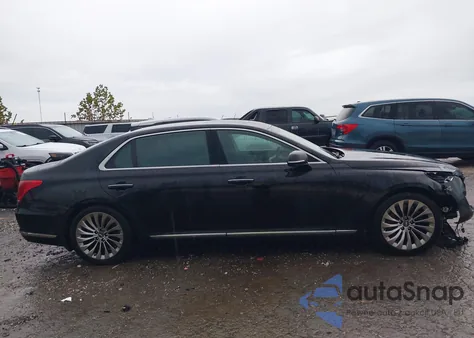 2018 Genesis G90 3.3T Premium z USA, uszkodzony, nr VIN KMHG34JA4JU043346